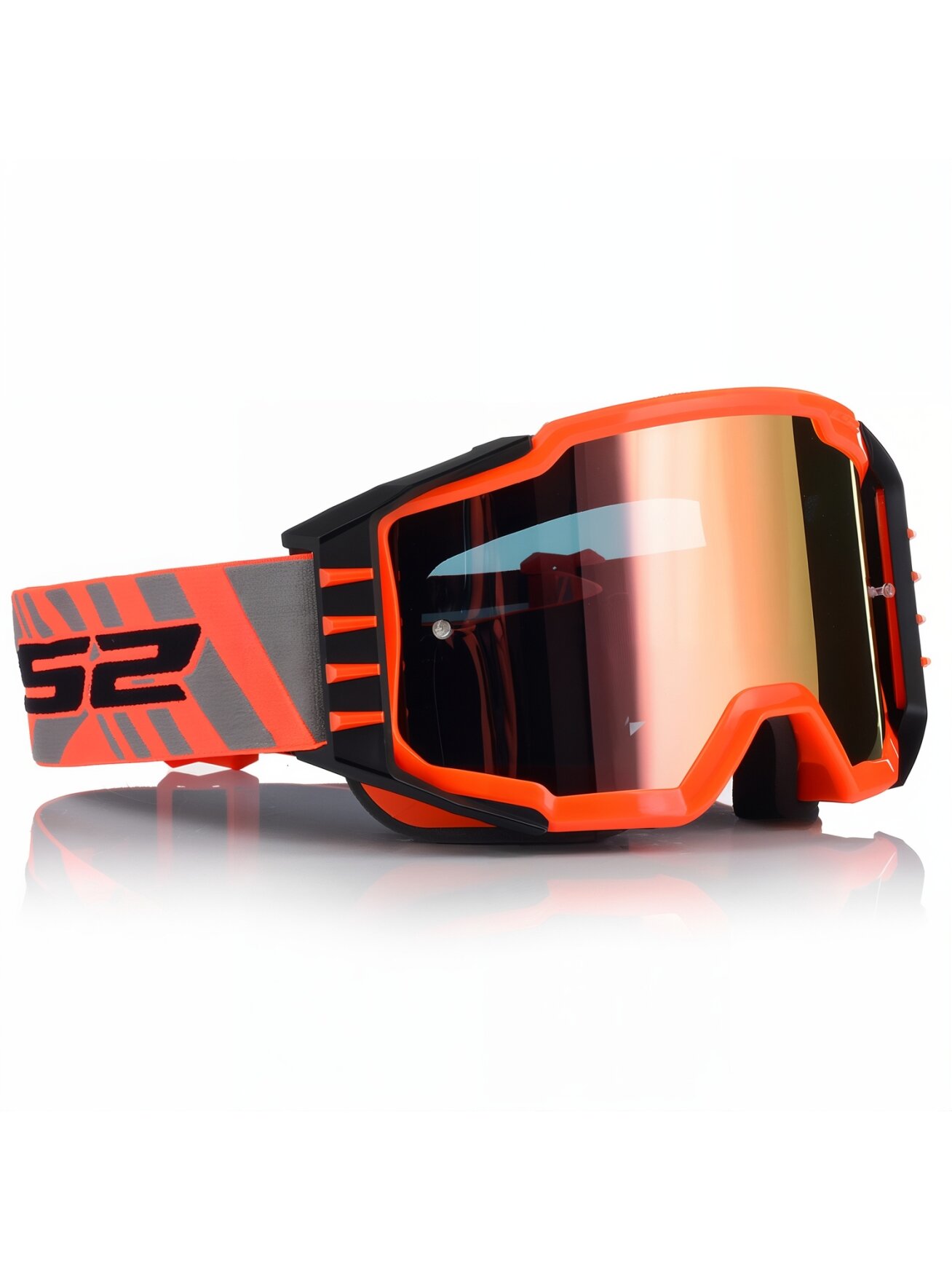 LS2 CHARGER PRO GOGGLE H-V ORANGE WITH IRIDIUM VISOR 1 LS2 CHARGER PRO GOGGLE H-V ORANGE WITH IRIDIUM VISOR 1