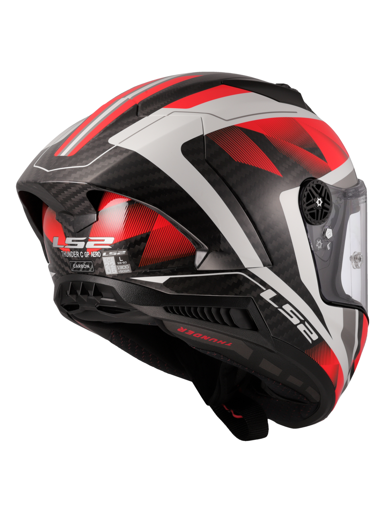 LS2 FF805 THUNDER GP AERO RAUTE WHITE RED-06 6