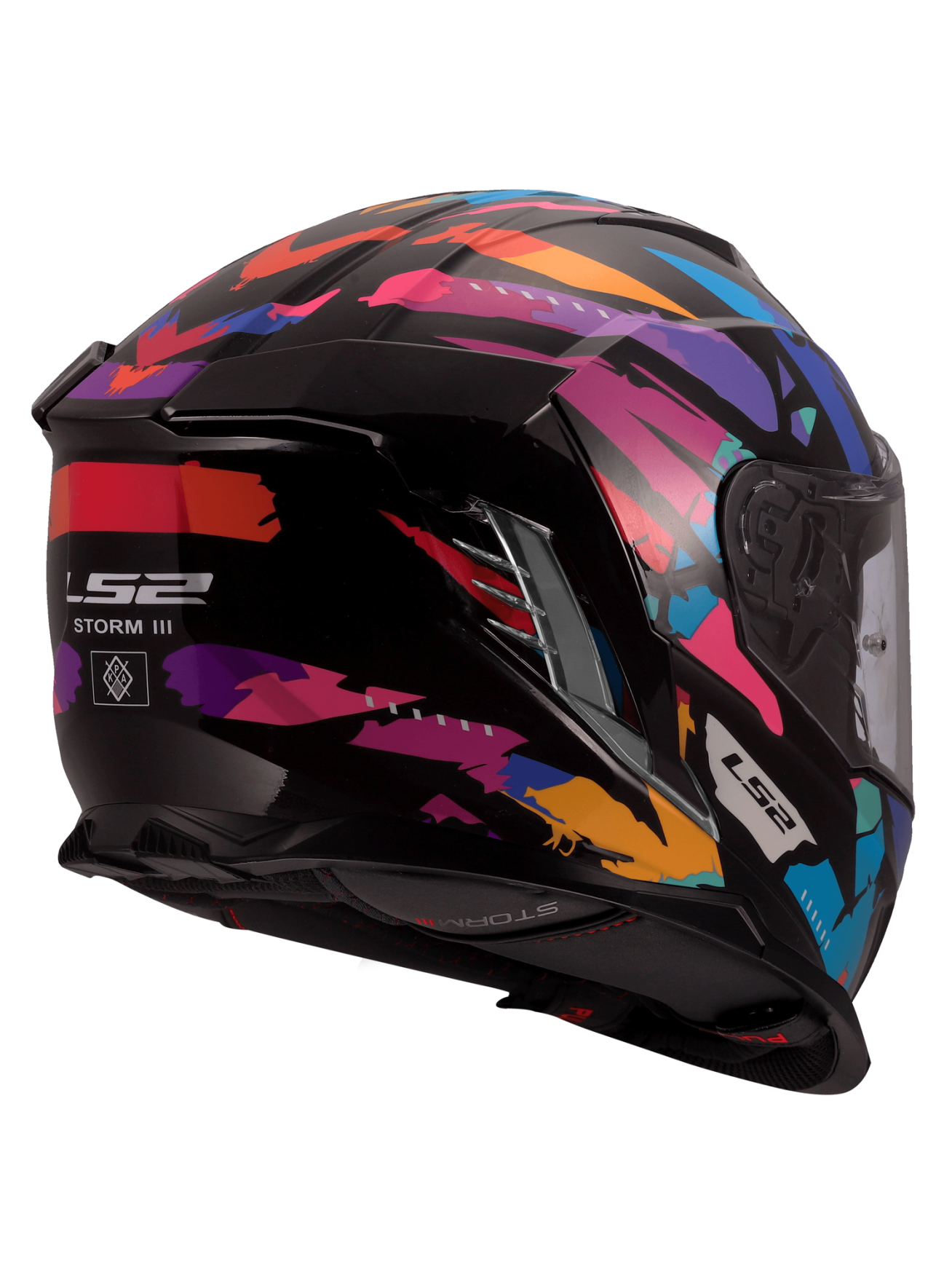 LS2 FF818 STORM III KAOS BLACK PURPLE BLUE 2 LS2 FF818 STORM III KAOS BLACK PURPLE BLUE 2
