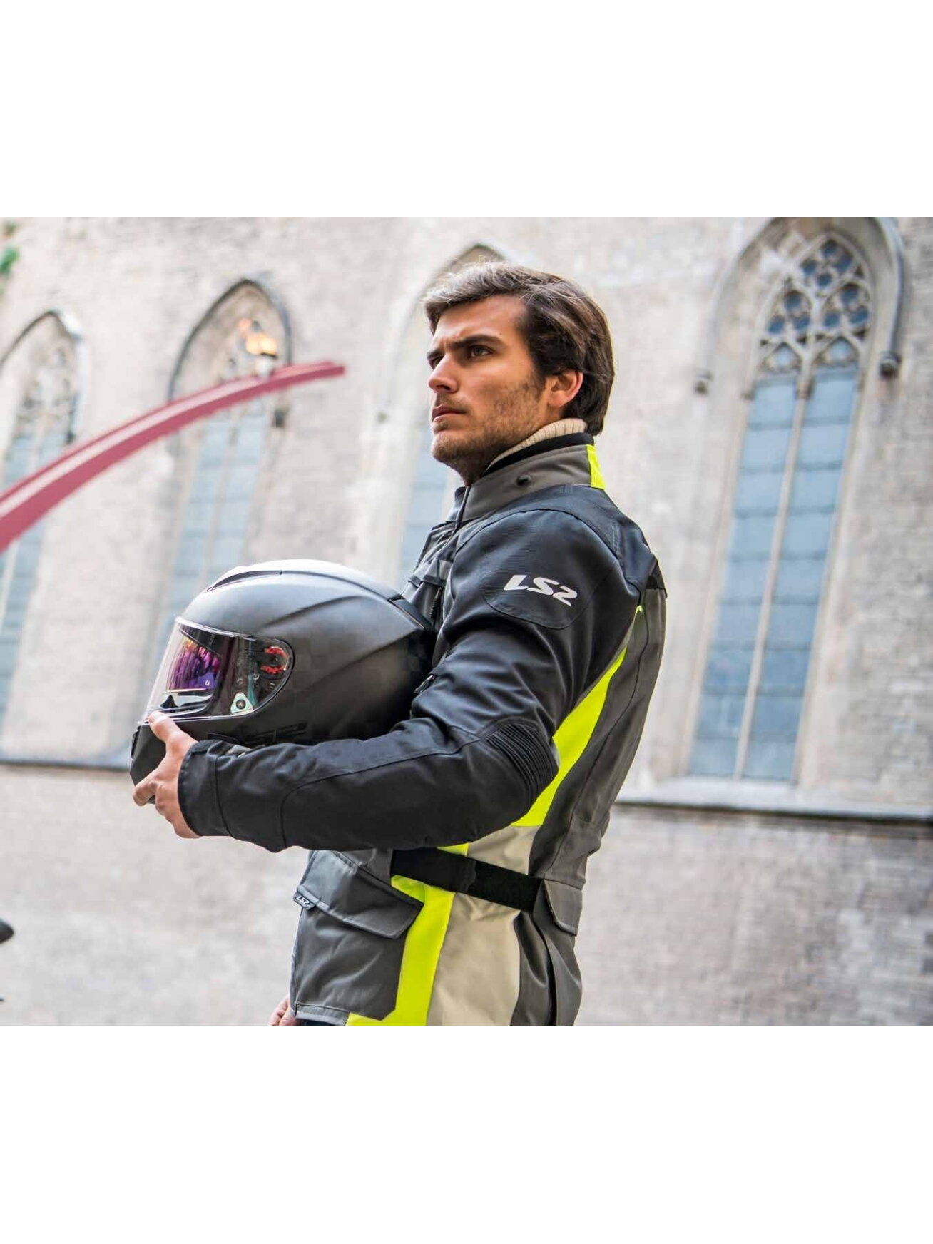 LS2 LANCE MAN JACKET GREY BLACK YELLOW 2