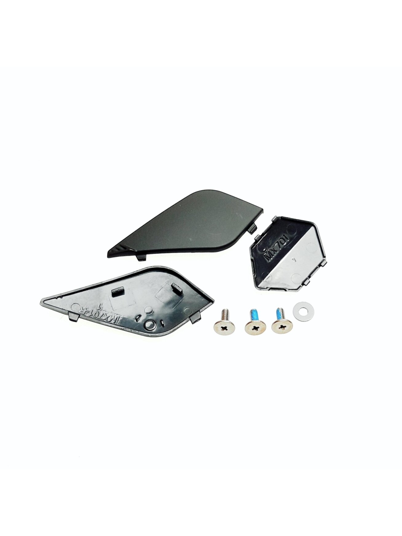 LS2 MX701 PEAK SCREWS+COVERS MATT BLACK 1