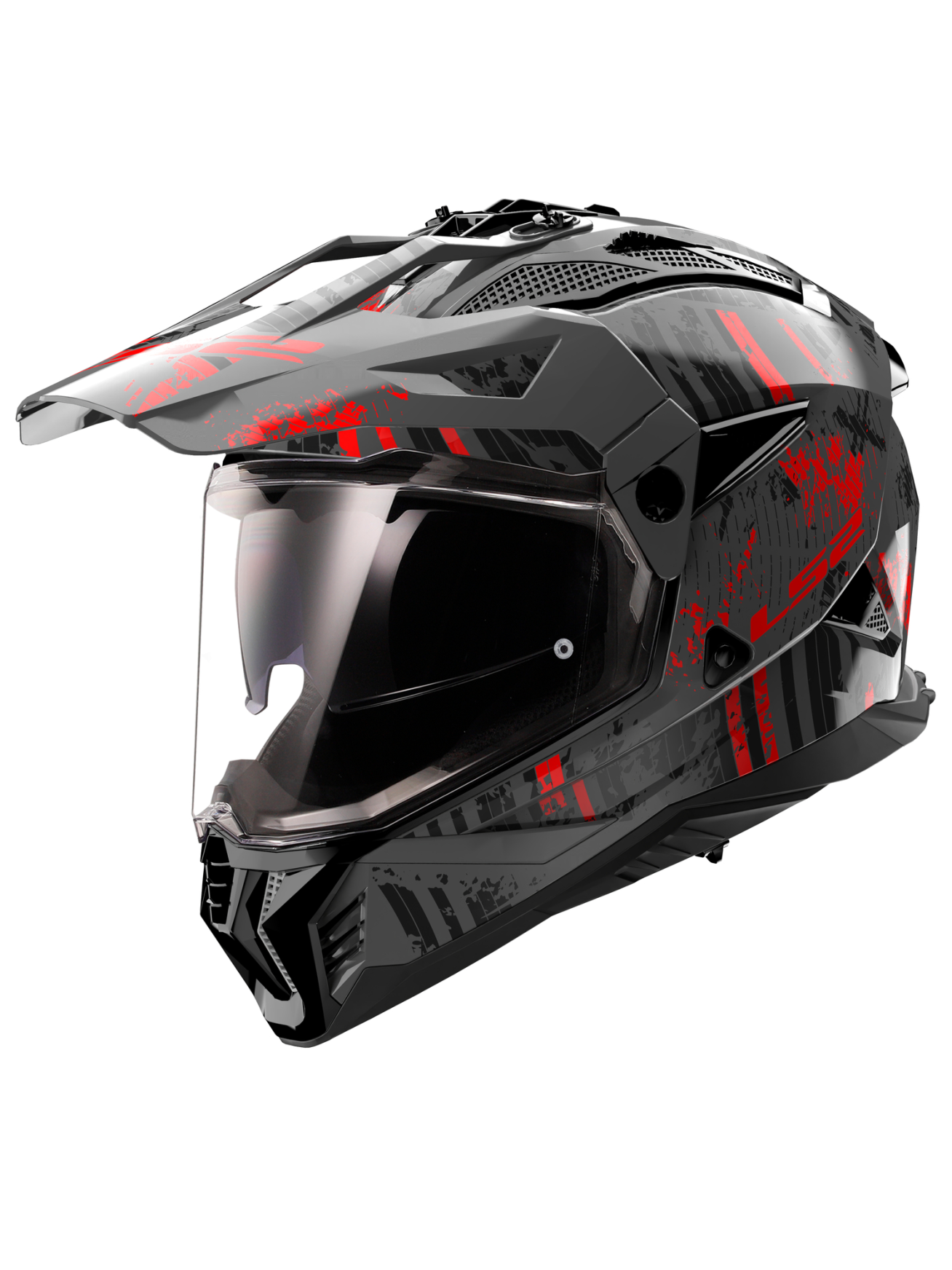 LS2 MX702 PIONEER II CRAZY BLACK RED-06 LS2 MX702 PIONEER II CRAZY BLACK RED-06
