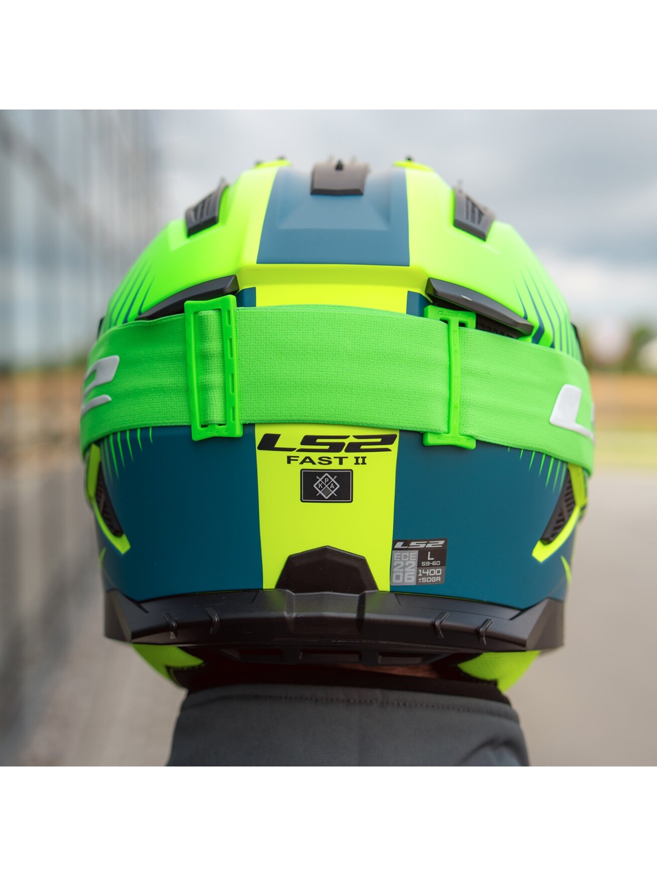 LS2 MX708 FAST II DUCK M.H-V GREEN H-V YELL.-06 3 LS2 MX708 FAST II DUCK M.H-V GREEN H-V YELL.-06 3