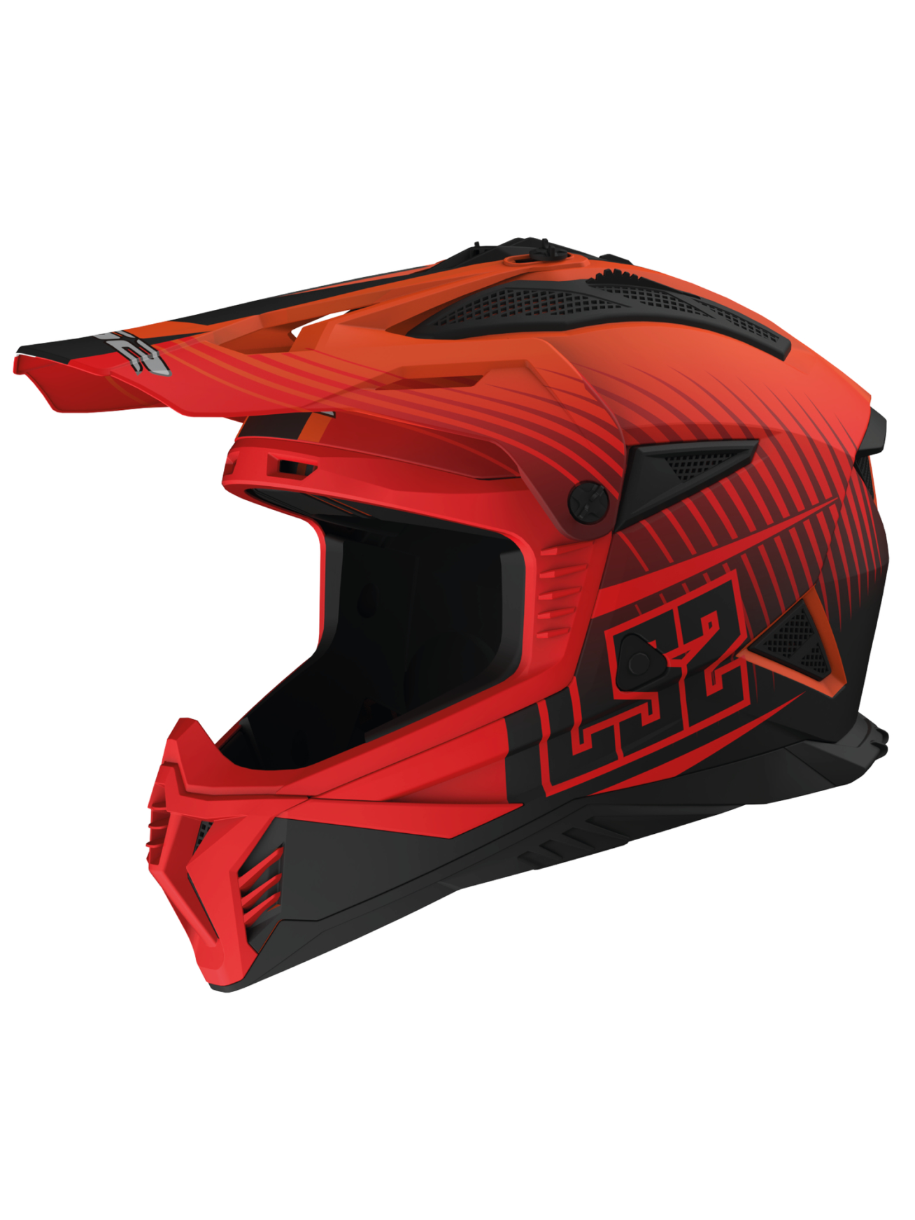 LS2 MX708 FAST II DUCK M.H-V ORANGE RED-06 LS2 MX708 FAST II DUCK M.H-V ORANGE RED-06