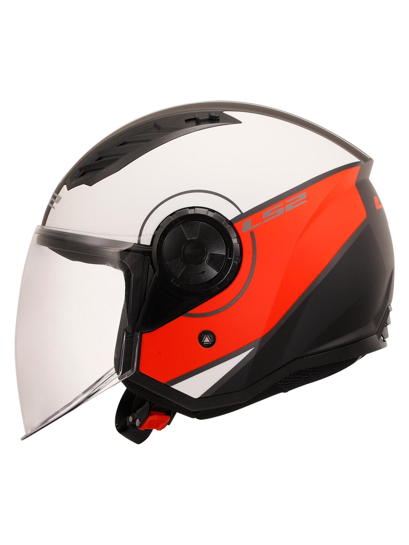 LS2 OF616 AIRFLOW II COVER MATT WHITE RED-06 1