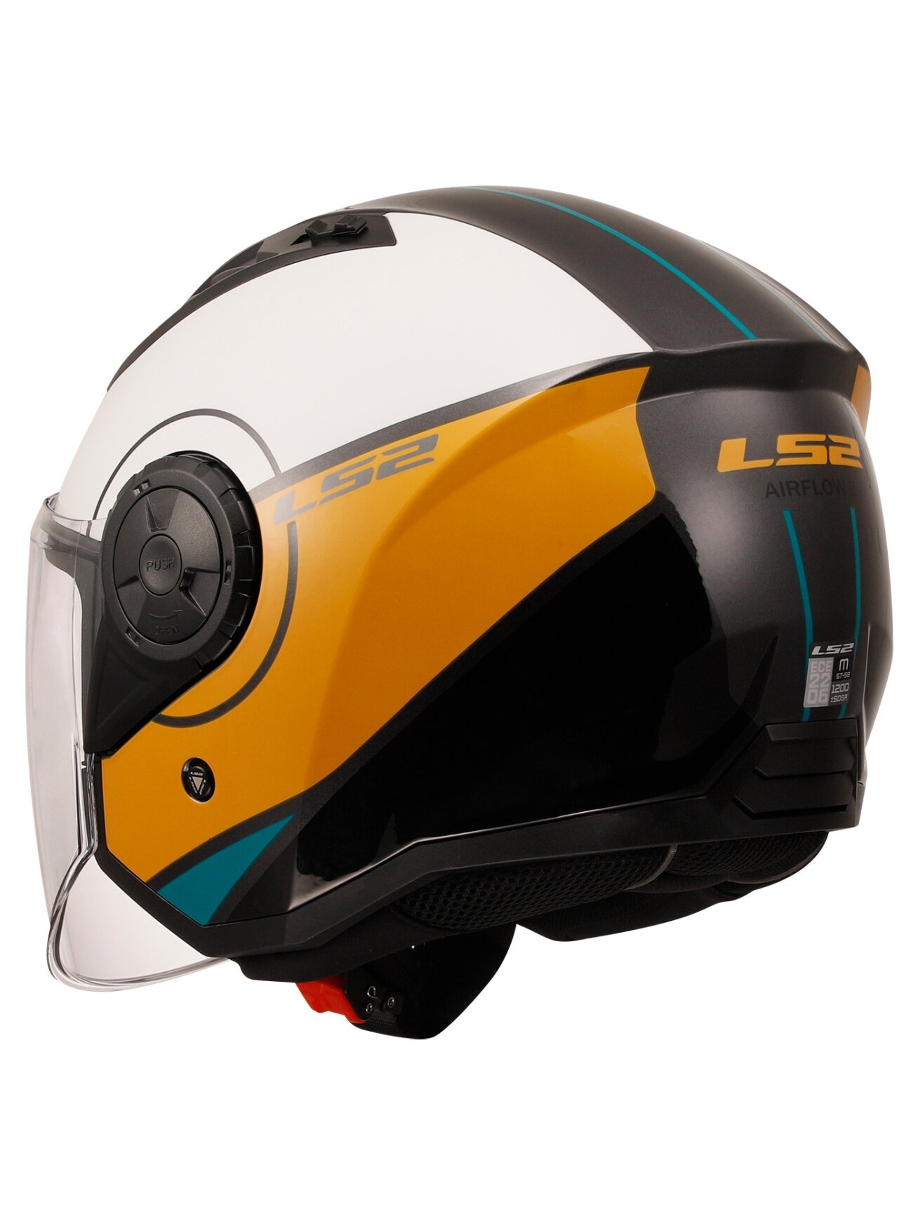 LS2 OF616 AIRFLOW II COVER WHITE BROWN-06 2 LS2 OF616 AIRFLOW II COVER WHITE BROWN-06 2