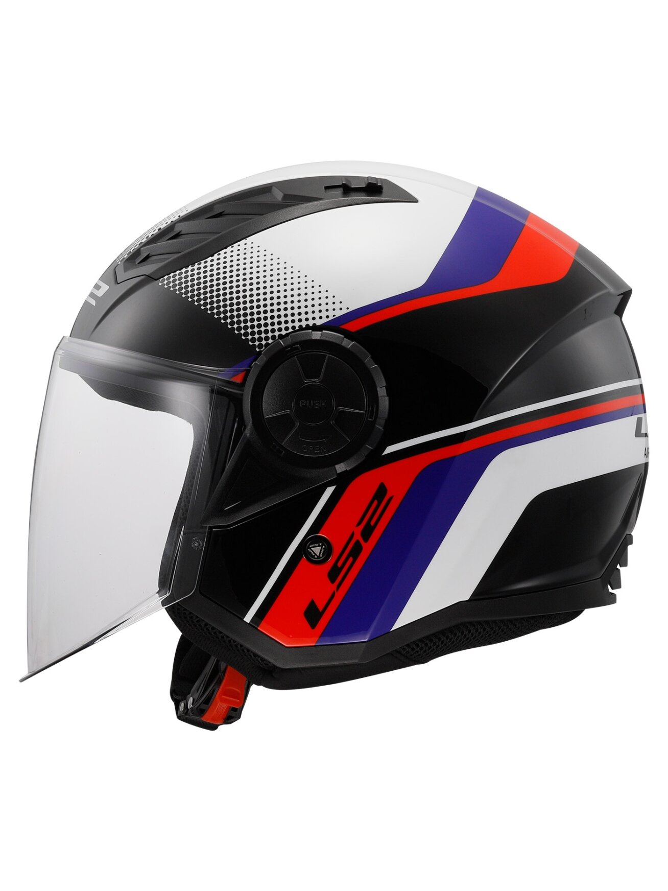 LS2 OF616 AIRFLOW II RUSH WHITE BLUE RED-06 1 LS2 OF616 AIRFLOW II RUSH WHITE BLUE RED-06 1
