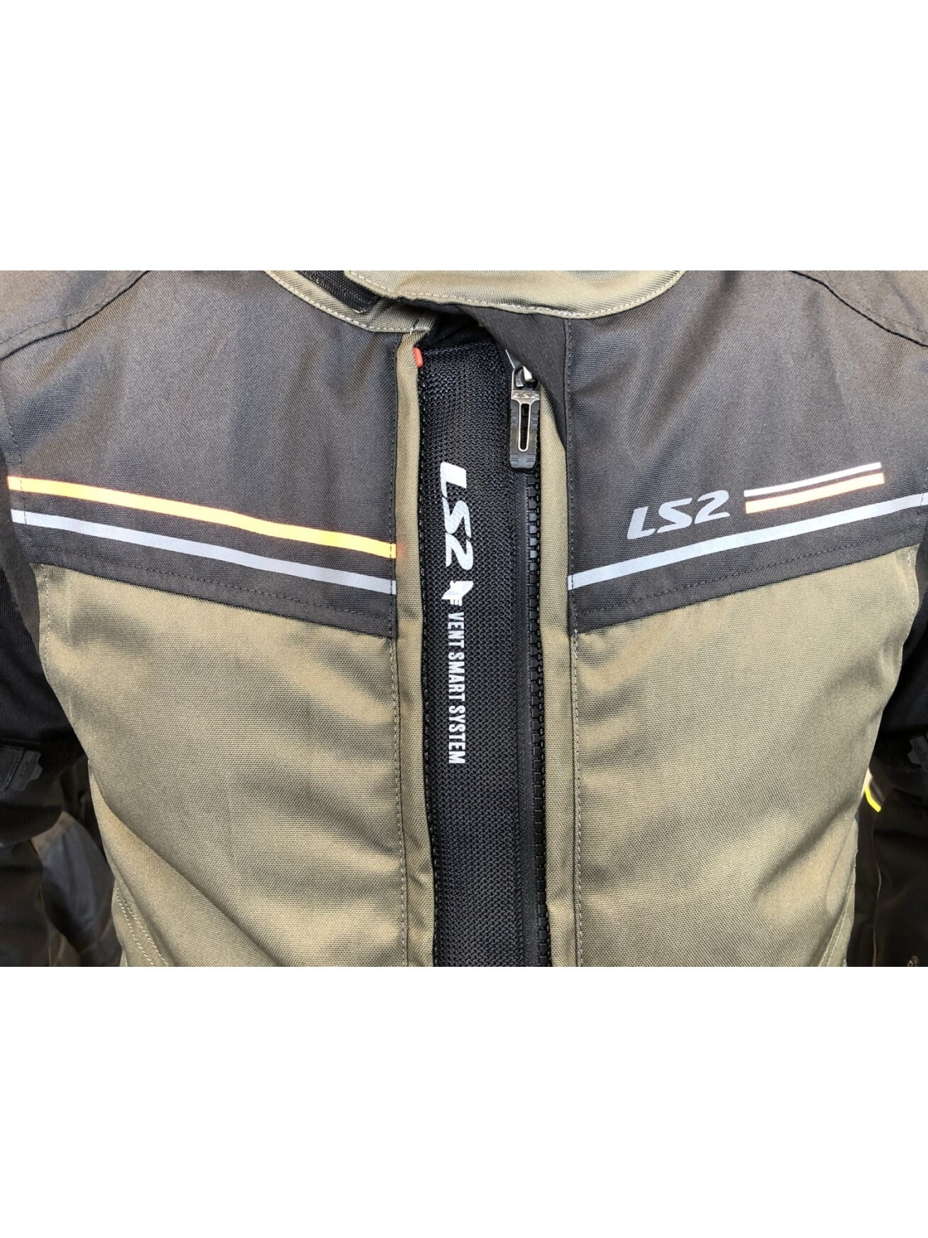 LS2 SHADOW MAN JACKET KHAKI BLACK H-V ORANGE 4 LS2 SHADOW MAN JACKET KHAKI BLACK H-V ORANGE 4