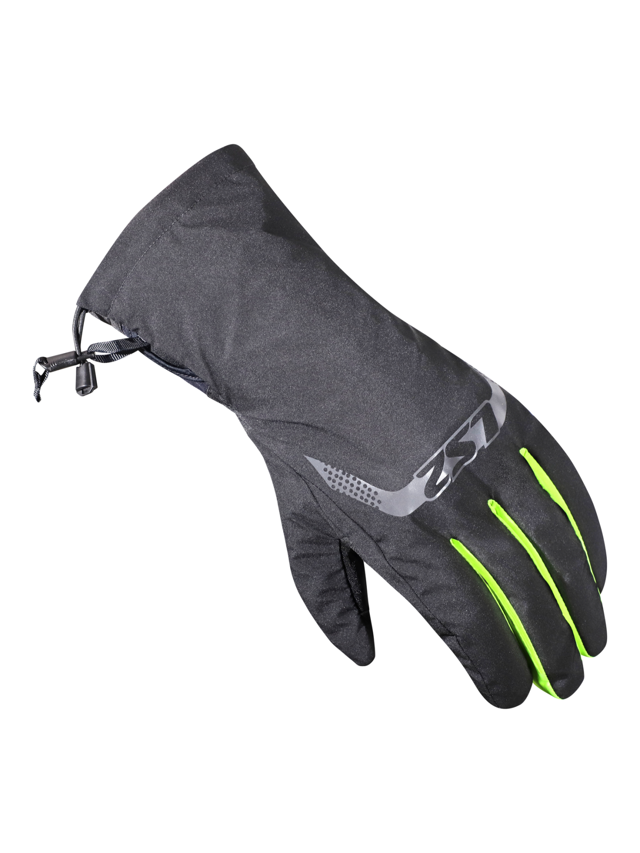 LS2 THERMORAIN GLOVES BLACK H-V YELLOW