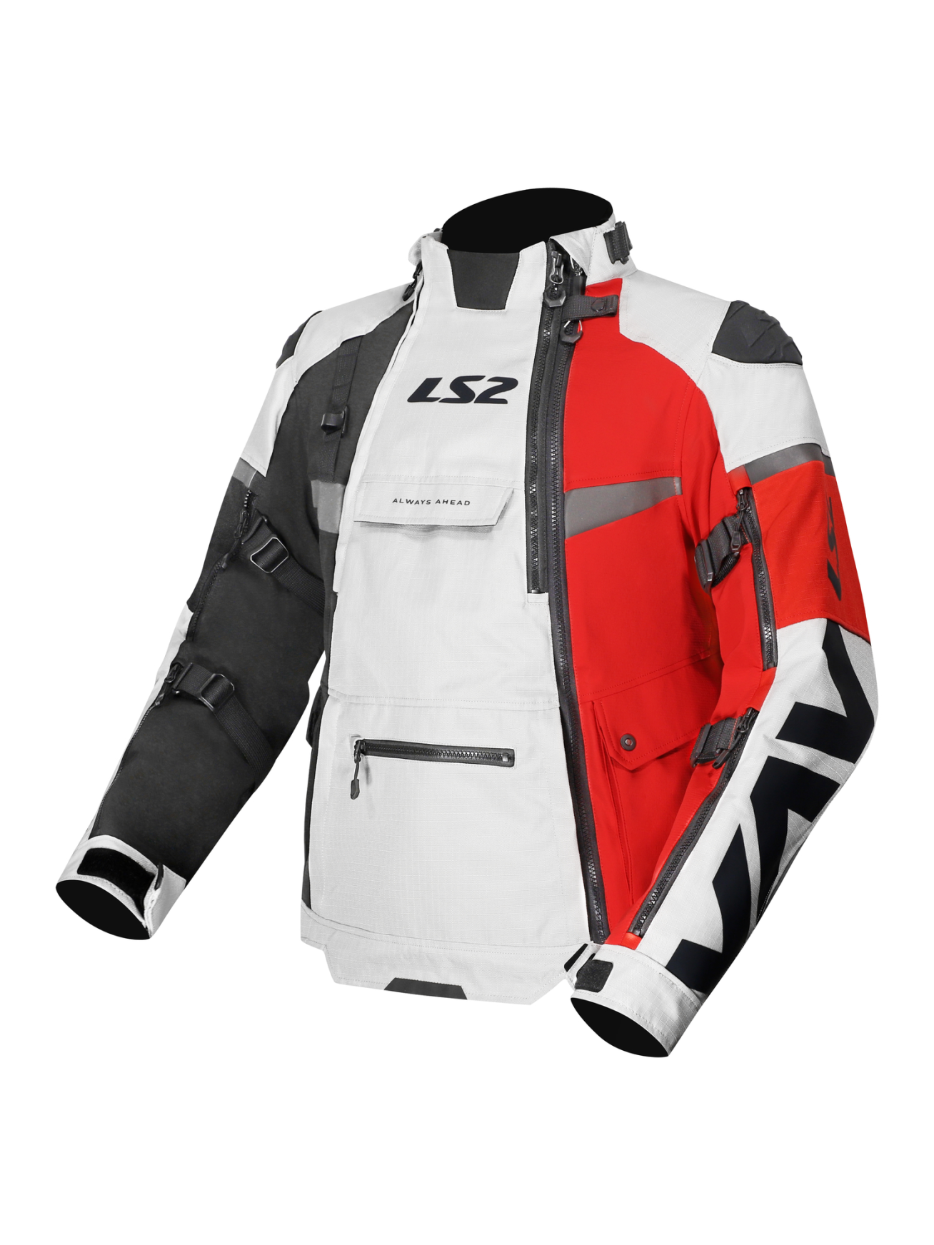 LS2 X-MASTER MAN JACKET BLACK GREY RED