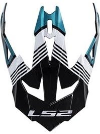 LS2 MX470 PEAK MAX BLACK TURQUOISE LS2 MX470 PEAK MAX BLACK TURQUOISE