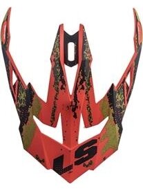 LS2 MX470 PEAK CLAW MATT BLACK RED