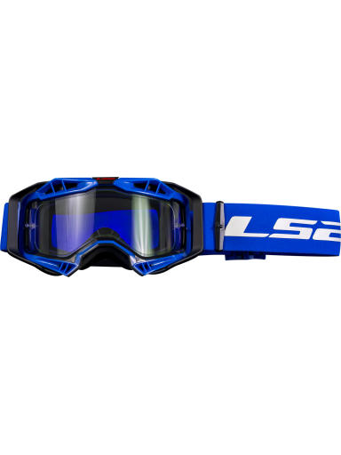 LS2 AURA ENDURO SERIES GOGGLE BLACK BLUE WITH CLEAR VISOR