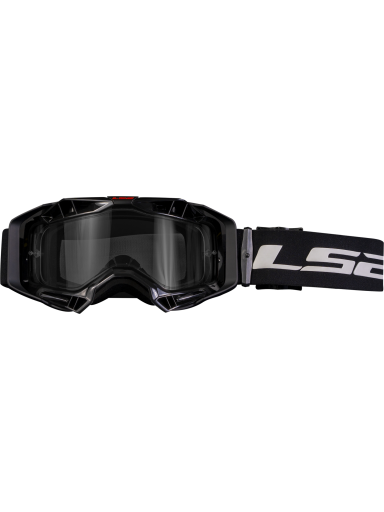 LS2 AURA ENDURO SERIES GOGGLE BLACK WITH CLEAR VISOR