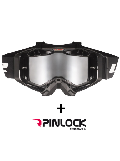 LS2 AURA PRO GOGGLE BLACK WITH IRIDIUM VISOR