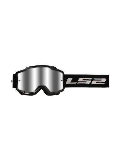 LS2 CHARGER GOGGLE BLACK WITH SILVER VISOR