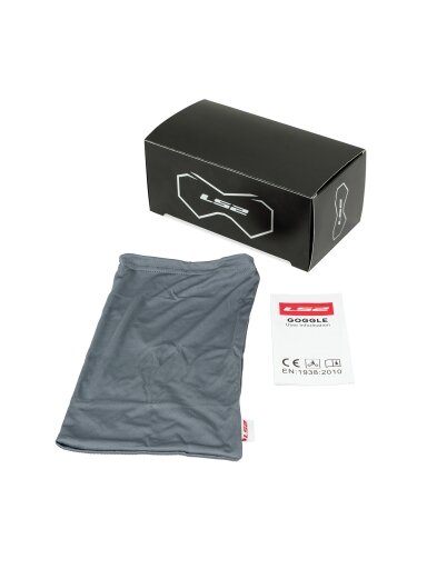 LS2 CHARGER GOGGLE H-V ORANGE WITH IRIDIUM VISOR