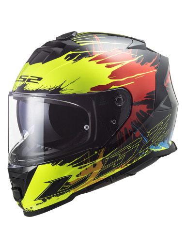 LS2 FF800 STORM DROP BLACK YELLOW RED