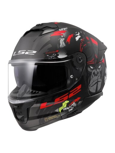 LS2 FF808 STREAM II ANGRY MONKEY M.BLACK RED-06