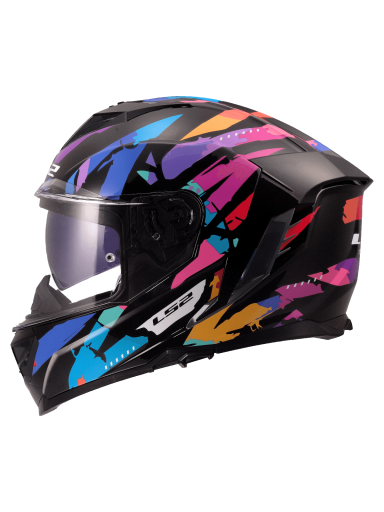 LS2 FF818 STORM III KAOS BLACK PURPLE BLUE