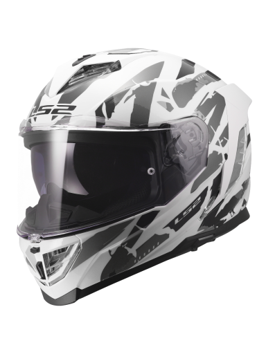 LS2 FF818 STORM III KAOS WHITE GREY