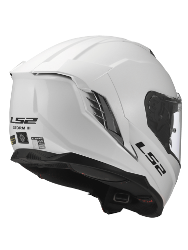 LS2 FF818 STORM III SOLID GLOSS WHITE