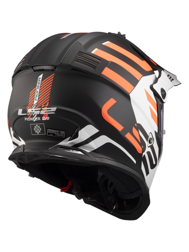 LS2 MX436 PIONEER EVO ADVENTURER BLACK WHITE