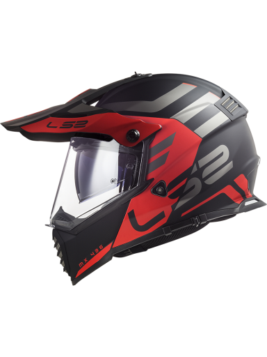 LS2 MX436 PIONEER EVO ADVENTURER MATT BLACK RED