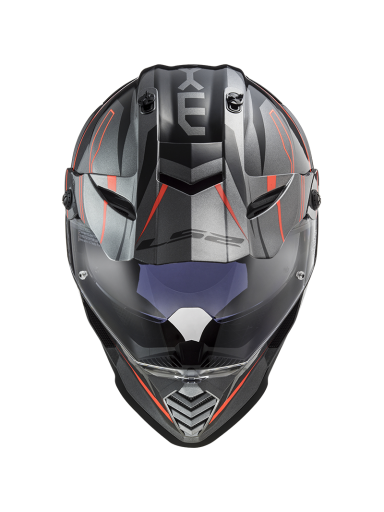 LS2 MX436 PIONEER EVO KNIGHT TITANIUM ORANGE