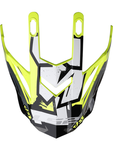 LS2 MX437 EVO PEAK CRUSHER BLACK H-V YELLOW