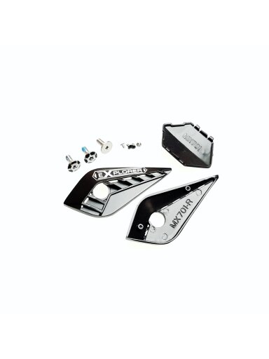 LS2 MX701 CARBON PEAK SCREWS+COVERS MATT BLACK
