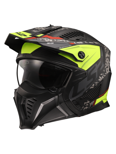 LS2 OF606 DRIFTER DEVOR M.BLACK H-V YELLOW-06