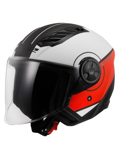 LS2 OF616 AIRFLOW II COVER MATT WHITE RED-06