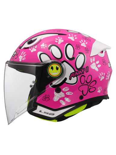 LS2 OF622 FUNNY II PAWS PINK