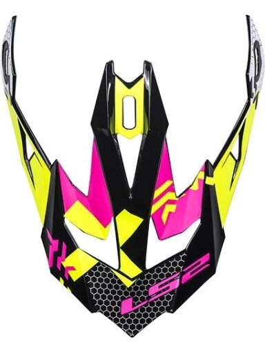 LS2 PEAK MX470 TRIPLEX BLACK PINK YELLOW