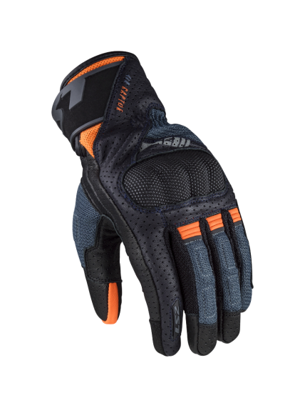 LS2 AIR RAPTOR MAN GLOVES DARK BLUE H-V ORANGE LS2 AIR RAPTOR MAN GLOVES DARK BLUE H-V ORANGE