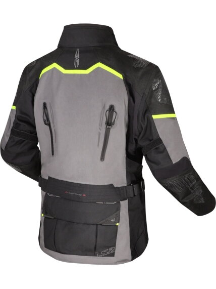 LS2 APOLLO MAN JACKET BLACK DARK GREY H-V YELLOW 1