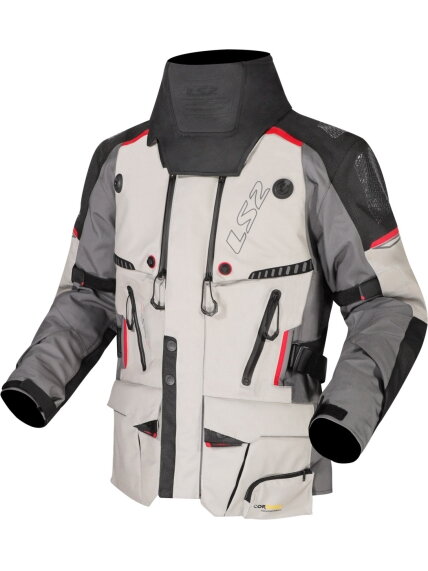 LS2 APOLLO MAN JACKET GREY BLACK RED LS2 APOLLO MAN JACKET GREY BLACK RED