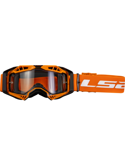 LS2 AURA ENDURO SERIES GOGGLE BLACK H-V ORANGE WITH CLEAR VISOR LS2 AURA ENDURO SERIES GOGGLE BLACK H-V ORANGE WITH CLEAR VISOR