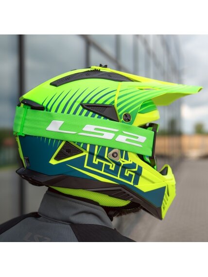 LS2 AURA PRO GOGGLE BLACK H-V GREEN WITH IRIDIUM VISOR 3 LS2 AURA PRO GOGGLE BLACK H-V GREEN WITH IRIDIUM VISOR 3