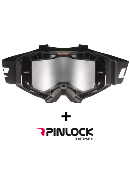 LS2 AURA PRO GOGGLE BLACK WITH IRIDIUM VISOR