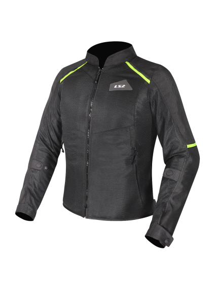 LS2 BREEZE LADY JACKET BLACK YELLOW LS2 BREEZE LADY JACKET BLACK YELLOW
