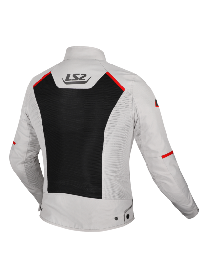 LS2 BREEZE LADY JACKET GREY BLACK RED 1