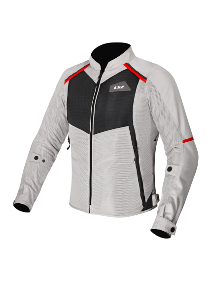 LS2 BREEZE LADY JACKET GREY BLACK RED LS2 BREEZE LADY JACKET GREY BLACK RED