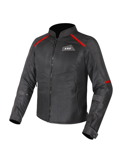 LS2 BREEZE MAN JACKET BLACK RED LS2 BREEZE MAN JACKET BLACK RED