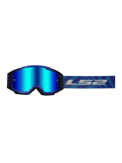 LS2 CHARGER PRO GOGGLE BLUE WITH IRIDIUM VISOR 3