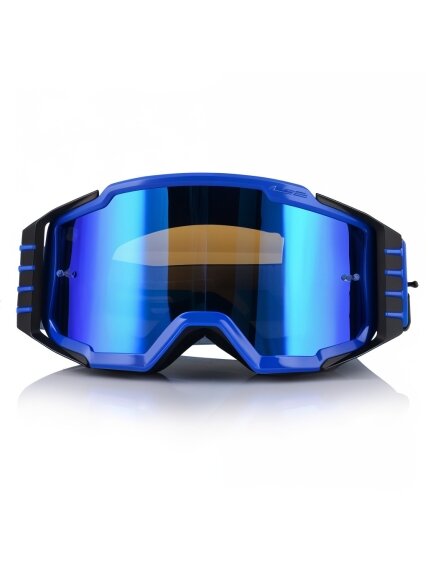 LS2 CHARGER PRO GOGGLE BLUE WITH IRIDIUM VISOR 8