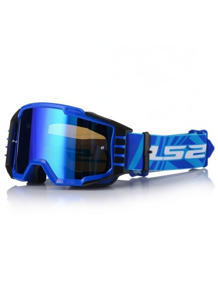 LS2 CHARGER PRO GOGGLE BLUE WITH IRIDIUM VISOR 5