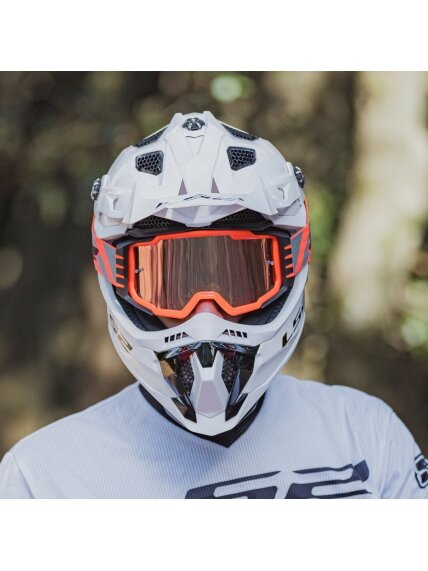 LS2 CHARGER PRO GOGGLE H-V ORANGE WITH IRIDIUM VISOR 9