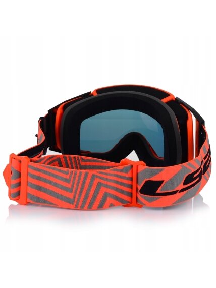 LS2 CHARGER PRO GOGGLE H-V ORANGE WITH IRIDIUM VISOR 6 LS2 CHARGER PRO GOGGLE H-V ORANGE WITH IRIDIUM VISOR 6